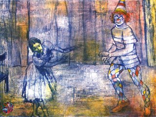 003 - Scuola di Ballo n.1  (School of Dance n.1 ) - cm. 50x70 - Litografia (Lithography)